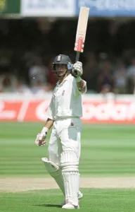 Nasser Hussain England batsman celebrates June 1998 century against South Africa during Nasser Hussain England batsman celebrates June 1998 century against South Africa during