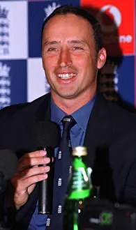 Nasser Hussain the new England cricket captain June 1999 during a Press Conference Nasser Hussain the new England cricket captain June 1999 during a Press Conference