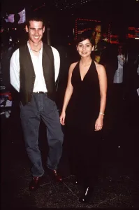 Natalie Inbruglia Actress Neighbours with Tim Vincent TV Presenter Blue Peter at the film Natalie Inbruglia Actress Neighbours with Tim Vincent TV Presenter Blue Peter at the film