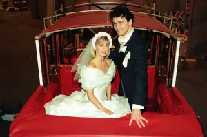 The National Bridal Fair held at the NEC. Kim Dobson, wearing a dress from Genevieve The National Bridal Fair held at the NEC. Kim Dobson, wearing a dress from Genevieve