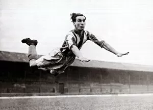 00236 Collection: Neil Franklin, Stoke City football player, circa 1947 In mid flight at