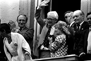 NEIL KINNOCK AND GLENYS KINNOCK WITH MICHAEL FOOT AND HIS WIFE JILL CRAIGIE AND RIGHT NEIL KINNOCK AND GLENYS KINNOCK WITH MICHAEL FOOT AND HIS WIFE JILL CRAIGIE AND RIGHT