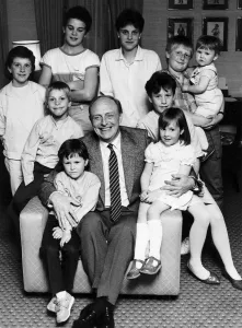 Neil Kinnock Leader Of The Labour Party with children from his family Neil Kinnock Leader Of The Labour Party with children from his family