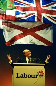 Neil Kinnock at the Sheffield Rally - April 1992 Neil Kinnock at the Sheffield Rally - April 1992