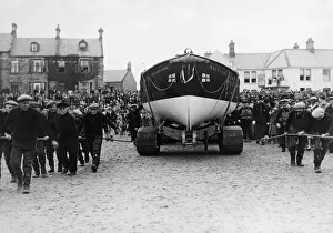 The new lifeboat Augustus and Laura is named by Lady Frances Osborne at Newbiggin The new lifeboat Augustus and Laura is named by Lady Frances Osborne at Newbiggin