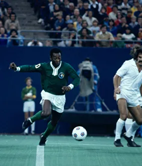 New York Cosmos star Pele playing his final match in an exhibition game against Brazilian New York Cosmos star Pele playing his final match in an exhibition game against Brazilian
