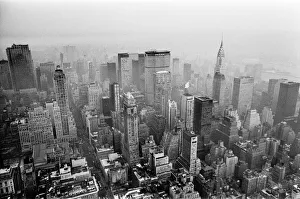 New York skyline seen from the top of the Empire State Building 25th January 1970 New York skyline seen from the top of the Empire State Building 25th January 1970