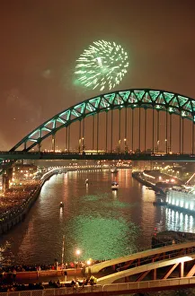 Newcastle fireworks on New Year's Eve. 31st December 1998 Newcastle fireworks on New Year's Eve. 31st December 1998