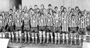 Newcastle United Football Club pose for a squad photograph ahead of the 1974 - 1975 Newcastle United Football Club pose for a squad photograph ahead of the 1974 - 1975