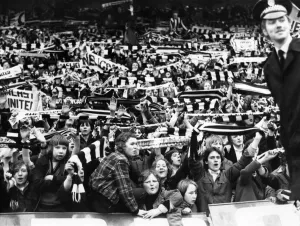 Newcastle United supporters wave their scarves at St James Park before the match Newcastle United supporters wave their scarves at St James Park before the match