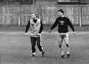 Newcastle United Training Session, 9th January 1989. Bjorn Kristensen (right Newcastle United Training Session, 9th January 1989. Bjorn Kristensen (right