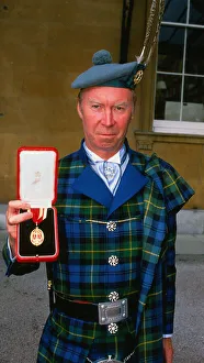 Nicholas Fairbairn politician February 1988 holding meal award Nicholas Fairbairn politician February 1988 holding meal award