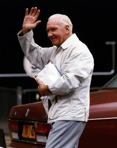 Bill Nicholson Former Manager And Player For Tottenham Hotspurs Waving His Hand Bill Nicholson Former Manager And Player For Tottenham Hotspurs Waving His Hand