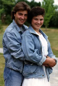 Nick Berry Actor with young fan Julie Hunt - August 1989 Nick Berry Actor with young fan Julie Hunt - August 1989