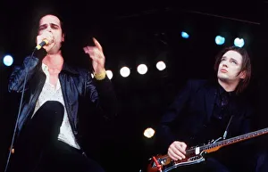 Nick Cave And The Bad Seeds pop group on stage 1994 Nick Cave And The Bad Seeds pop group on stage 1994
