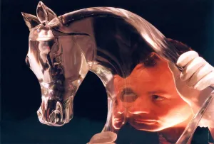 Nick Dolan, keeper of applied art at Sunderland Museum, with this model of a horses head Nick Dolan, keeper of applied art at Sunderland Museum, with this model of a horses head