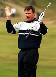 Nick Faldo in trouble on the fourth hole during the third round of the Open Golf Nick Faldo in trouble on the fourth hole during the third round of the Open Golf