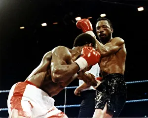Nigel Benn boxer in fight with Chris Eubank Nigel Benn boxer in fight with Chris Eubank
