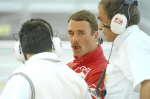 Nigel Mansell, British F1 racing driver at Monza racetrack - 10/09/1989 Nigel Mansell, British F1 racing driver at Monza racetrack - 10/09/1989