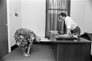 Ninety two year old supergran Winifried has a work out watched by health boss Tony Ninety two year old supergran Winifried has a work out watched by health boss Tony