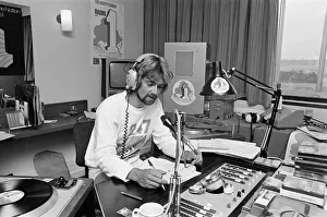 Noel Edmonds, BBC Radio One, Radio DJ, broadcasting from Hotel Room Noel Edmonds, BBC Radio One, Radio DJ, broadcasting from Hotel Room