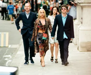 Noel Gallagher and his girlfriend Meg Matthews at 10 Downing Street for a party held by Noel Gallagher and his girlfriend Meg Matthews at 10 Downing Street for a party held by