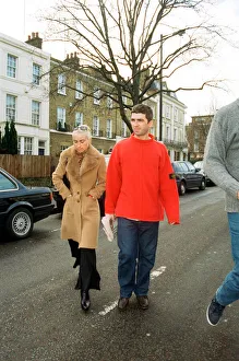 Noel Gallagher, from the pop/rock group Oasis, and his girlfriend Meg Matthews seen Noel Gallagher, from the pop/rock group Oasis, and his girlfriend Meg Matthews seen