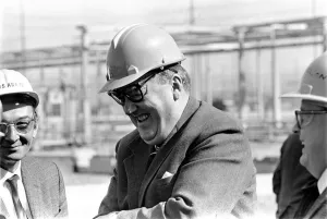 Northern Ireland Secretary Willie Whitelaw seen here during a visit to Du Pont factory in Northern Ireland Secretary Willie Whitelaw seen here during a visit to Du Pont factory in