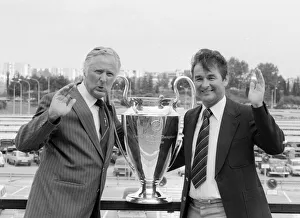 Nottingham Forest manager Brian Clough with his assistant Peter Taylor celebrating Nottingham Forest manager Brian Clough with his assistant Peter Taylor celebrating