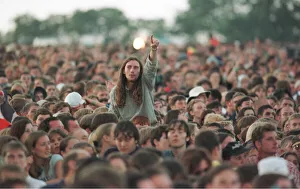 Oasis Fans enjoying the concert at Knebworth Oasis Fans enjoying the concert at Knebworth