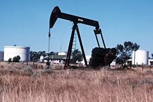 Oil Pump in Moonie oil fields Moonie known as a nodding donkey Oil Pump in Moonie oil fields Moonie known as a nodding donkey