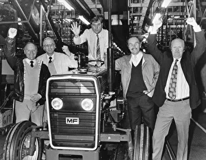 The old and the new: Five Sky Blue stars of the past on parade at Massey Ferguson with The old and the new: Five Sky Blue stars of the past on parade at Massey Ferguson with