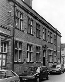 The old Police Station behind the Town Hall, Hyde, Greater Manchester. 2nd February 1989 The old Police Station behind the Town Hall, Hyde, Greater Manchester. 2nd February 1989