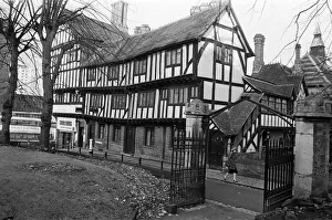 Old timber buildings in Coventry, West Midlands. 25th November 1985 Old timber buildings in Coventry, West Midlands. 25th November 1985