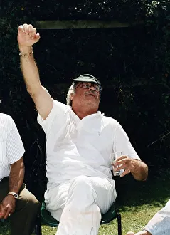 Oliver Reed actor at Bobbie Parks benefit cricket match in Odiham in Hants Oliver Reed actor at Bobbie Parks benefit cricket match in Odiham in Hants
