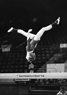 Olympic champion gymnast Nadia Comaneci from Romania training at Wembley Empire Pool Olympic champion gymnast Nadia Comaneci from Romania training at Wembley Empire Pool