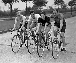 Olympic cyclist and World Sprint Champion Reg Harris (right Olympic cyclist and World Sprint Champion Reg Harris (right