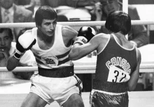 Olympic Games 1976 Charlie Magri of Great Britain v Ian Clyde of Canada July Olympic Games 1976 Charlie Magri of Great Britain v Ian Clyde of Canada July