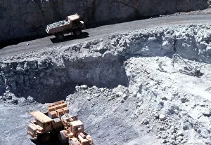 Open Cast Mine where a truck is being loaded with tin ore in Ardlethan New South Wales Open Cast Mine where a truck is being loaded with tin ore in Ardlethan New South Wales