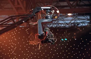 Overhead Boom Television Camera at the Tomorrows World Studios NEC Birmingham Overhead Boom Television Camera at the Tomorrows World Studios NEC Birmingham