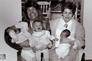 Ozzy and Sharon Osbourne with their screaming children l-r: Aimee aged 2 Ozzy and Sharon Osbourne with their screaming children l-r: Aimee aged 2