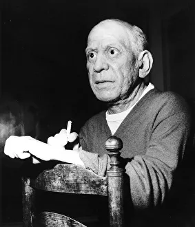 Pablo Picasso Painter The new statue of Pablo Picasso at Madam Tussaud. 1973 Pablo Picasso Painter The new statue of Pablo Picasso at Madam Tussaud. 1973