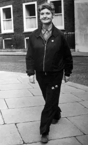 Pacifist campaigner Pat Arrowsmith after being released following her successful appeal Pacifist campaigner Pat Arrowsmith after being released following her successful appeal