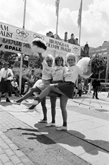 Page Three girls back the Birmingham City Olympic bid. 8th July 1986 Page Three girls back the Birmingham City Olympic bid. 8th July 1986
