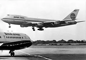 A Pan Am Boeing 747 Jumbo Jet airliner. 05/07/1977 A Pan Am Boeing 747 Jumbo Jet airliner. 05/07/1977