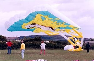 Images Dated 6th July 1996: A participant in the annual kite festival at Washington in July 1996