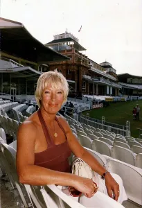 Pat Hughes Cricket Glamorgan Committee Member sitting in cricket ground Dbase Pat Hughes Cricket Glamorgan Committee Member sitting in cricket ground Dbase