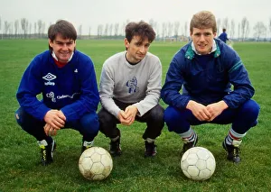 Pat Nevin with Scottish Chelsea team-mates April 1987 Pat Nevin with Scottish Chelsea team-mates April 1987