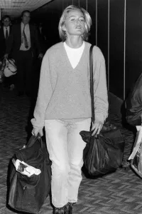 Patsy Kensit actress at Heathrow Airport in November 1989 Patsy Kensit actress at Heathrow Airport in November 1989