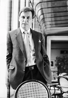 Paul Darrow actor - April 1985 Standing behind a chair at the Grand Theatre in Paul Darrow actor - April 1985 Standing behind a chair at the Grand Theatre in